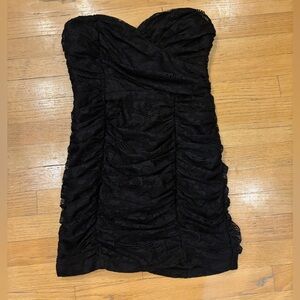 Vintage Forever 21 Black Lace Strapless Dress